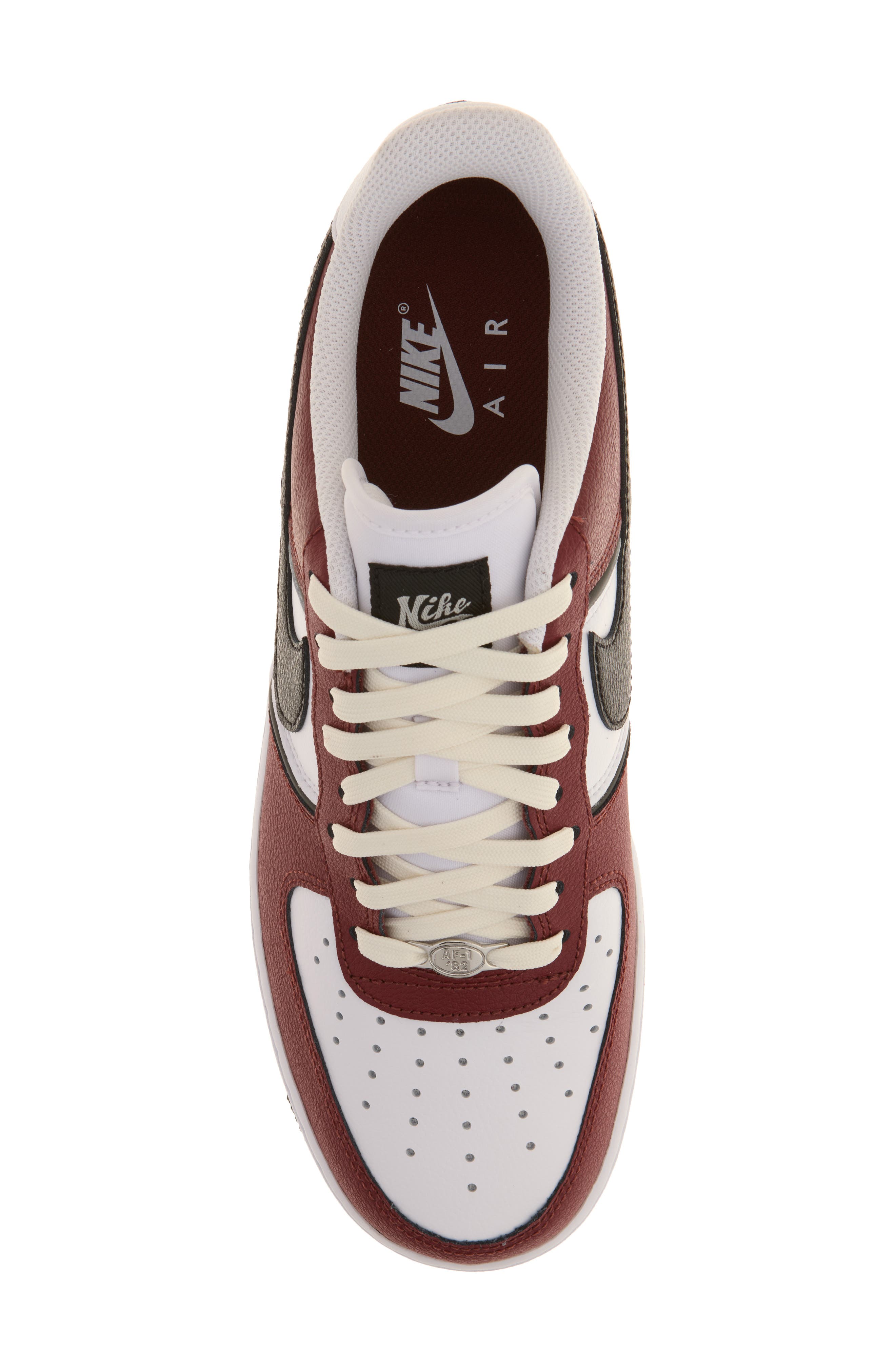 Air Force 1 '07 LV8 Sneaker, Alternate, color, DARK TEAM RED/ BLACK