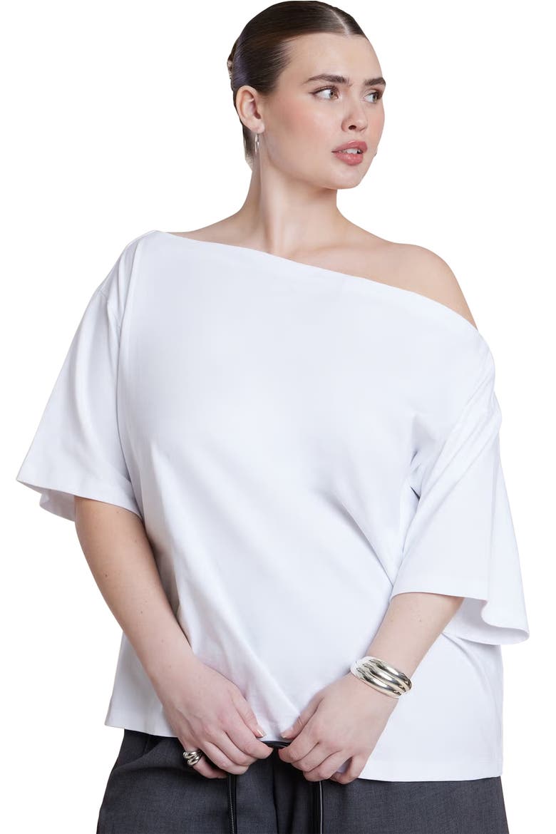Slouchy Tee, Main, color, WHITE