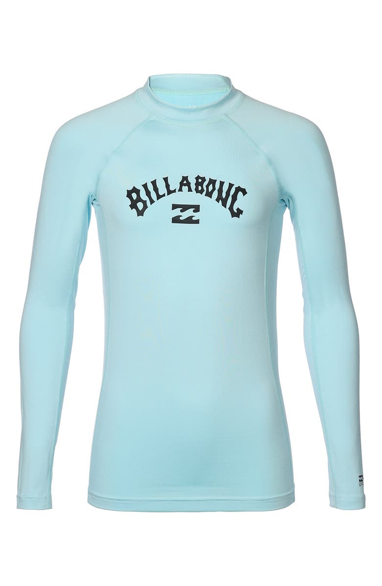 Billabong Kids' Arch Long Sleeve Rashguard, Main, color, Coastal Blue