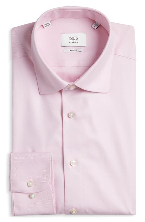 Royal Twill Slim Fit Solid Non-Iron Cotton Dress Shirt