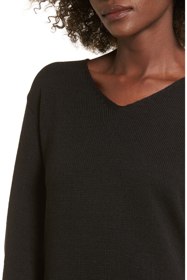 Sweater Dress, Alternate, color, BLACK