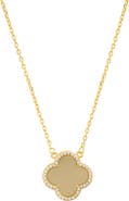 Adornia Crystal Halo Clover Pendant Necklace