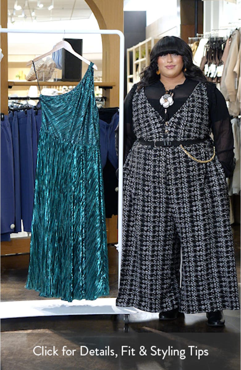 Kamila Metallic One-Shoulder Maxi Dress, sales video thumbnail