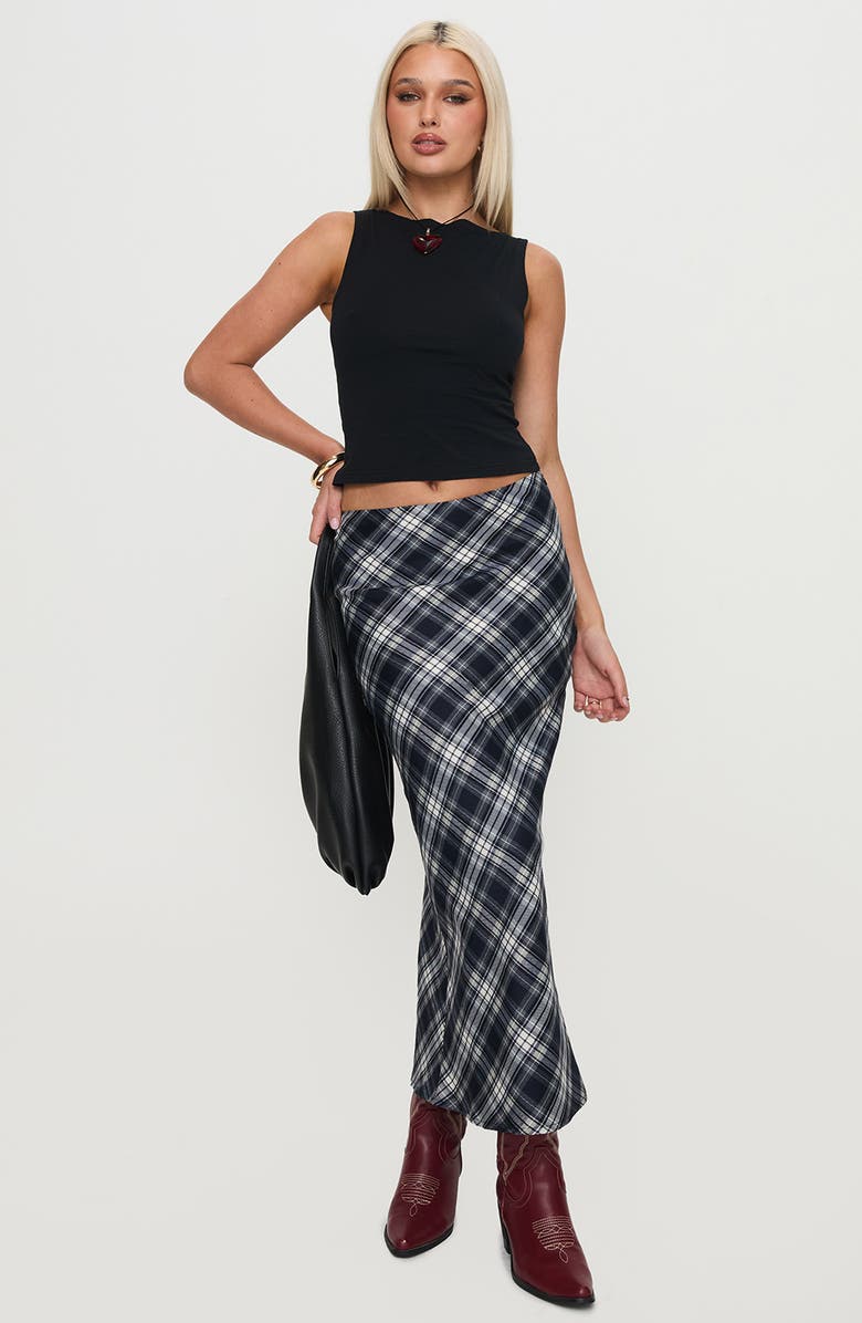 Princess Polly Everlie Plaid Maxi Skirt, Alternate, color,