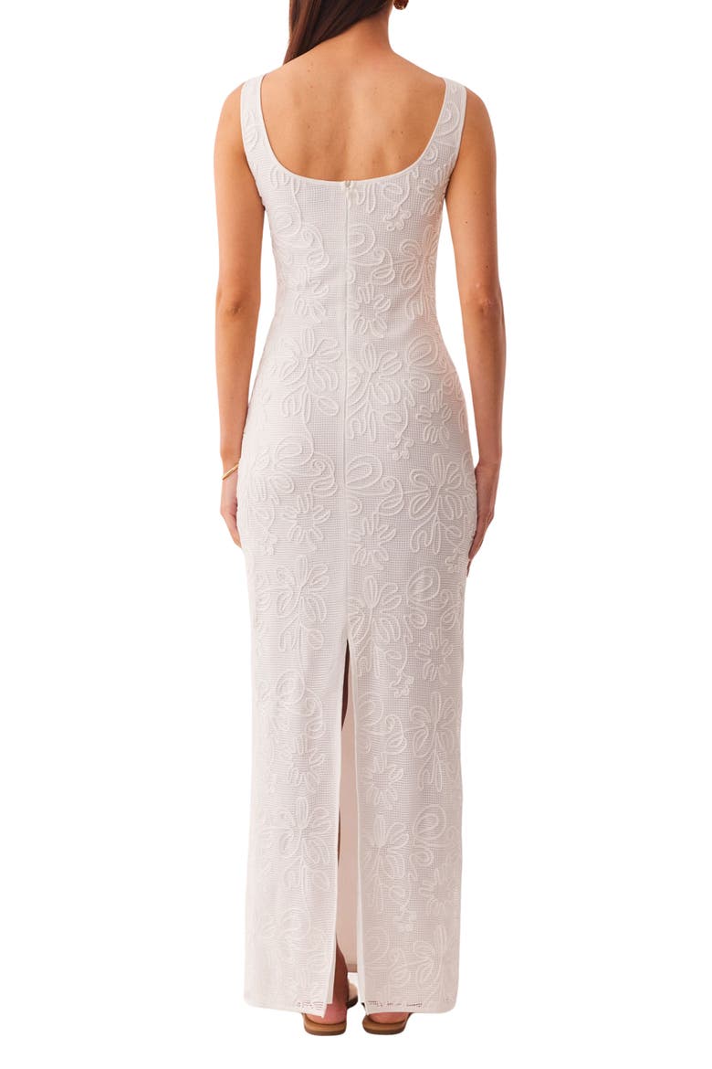 Jocelyn Soutache Floral Maxi Dress, Alternate, color, WHITE