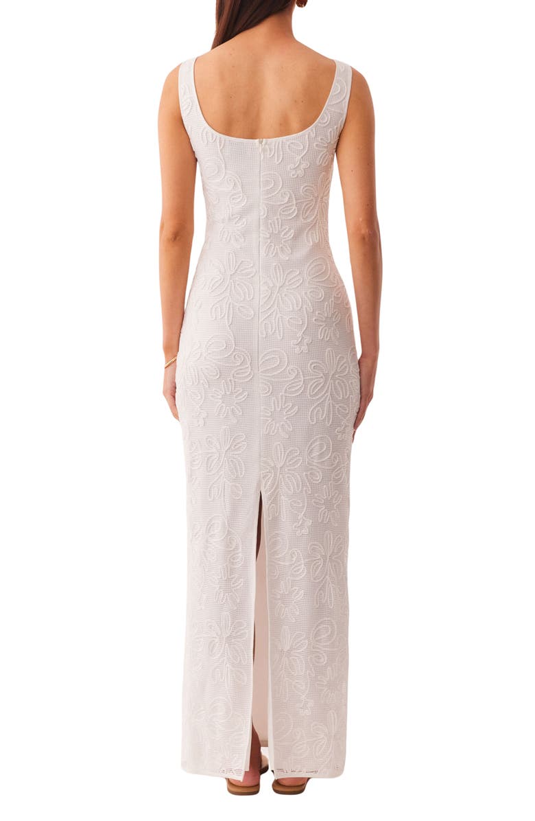 SNDYS Jocelyn Soutache Floral Maxi Dress, Alternate, color, White
