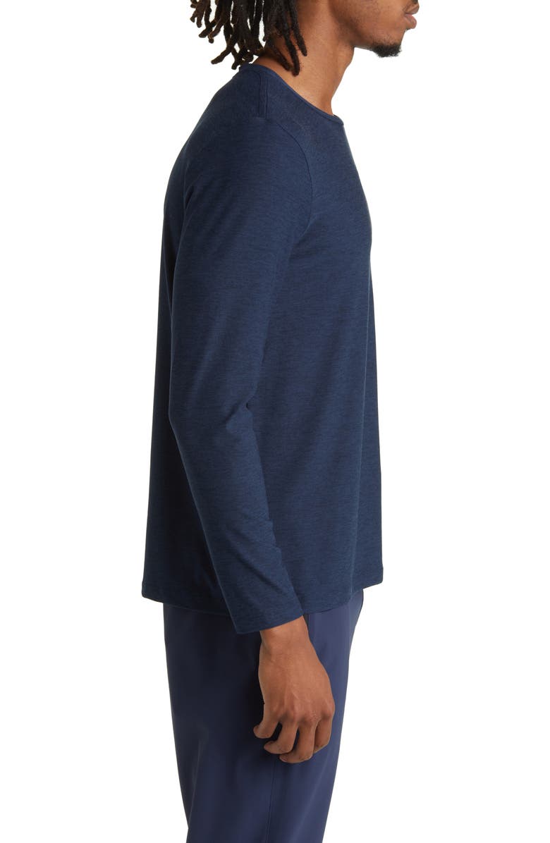 Beyond Yoga Featherweight Always Beyond Long Sleeve Performance T-Shirt, Alternate, color, Nocturnal Navy