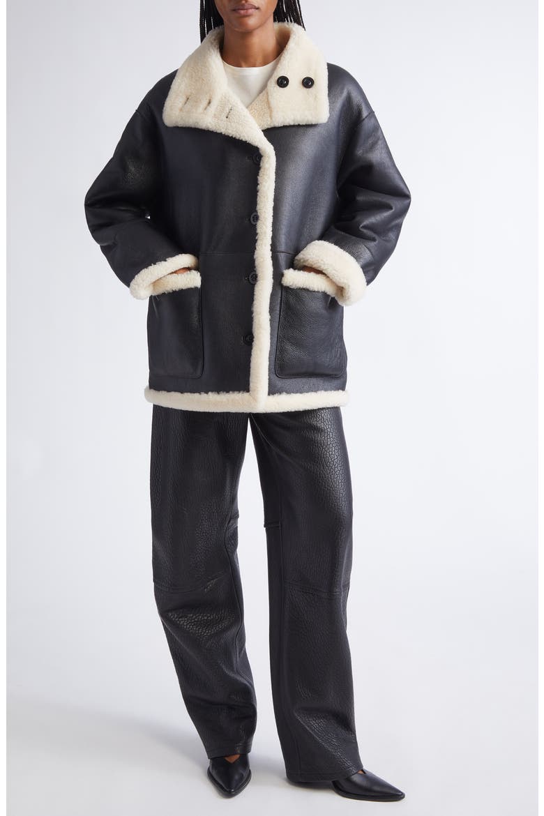 Heather Reversible Genuine Shearling Coat (Women) | Nordstrom