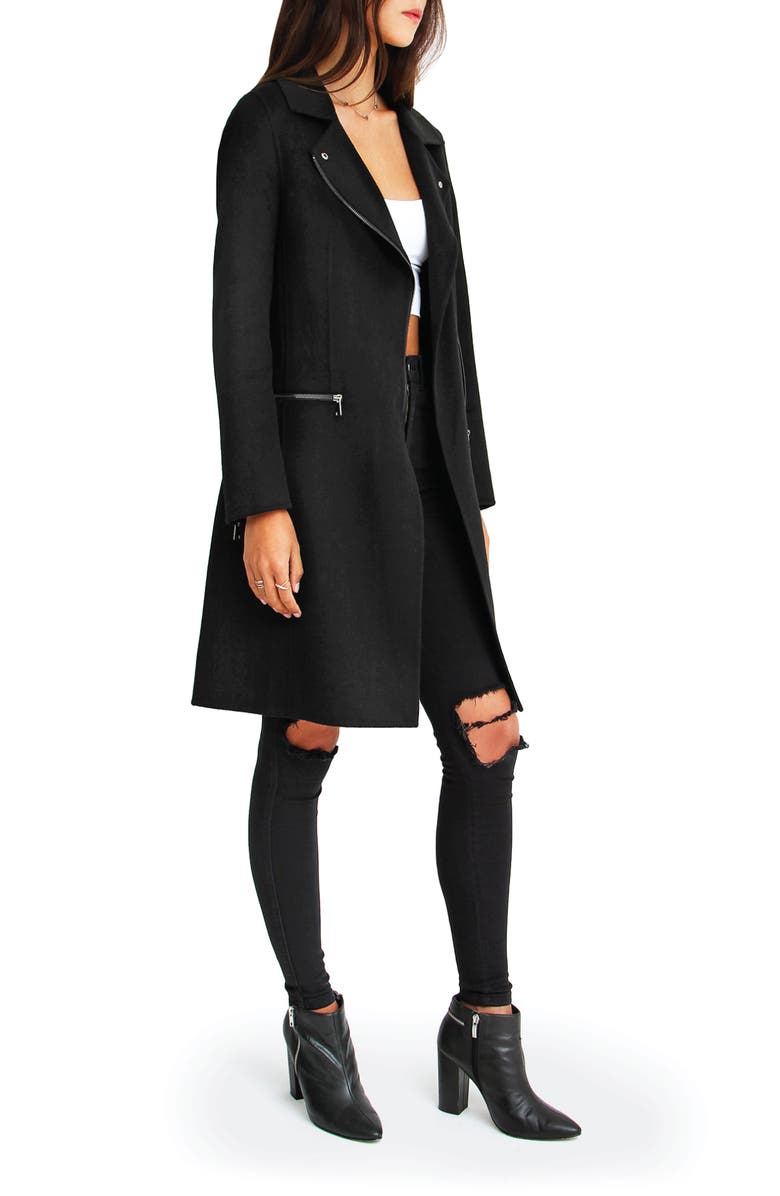 Belle & Bloom BELLE AND BLOOM Last Chance Wool Blend Coat, Alternate, color, Black
