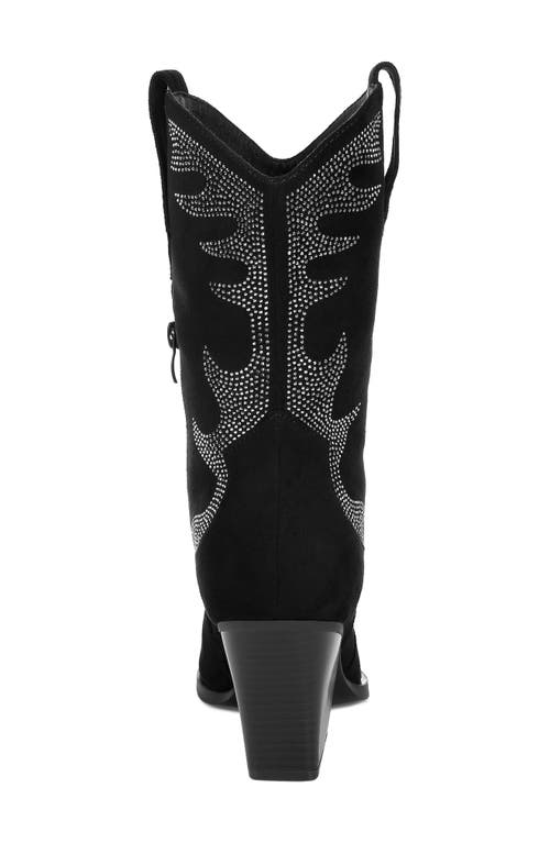 Rag & Co Rambler Microstud Western Boot In Black