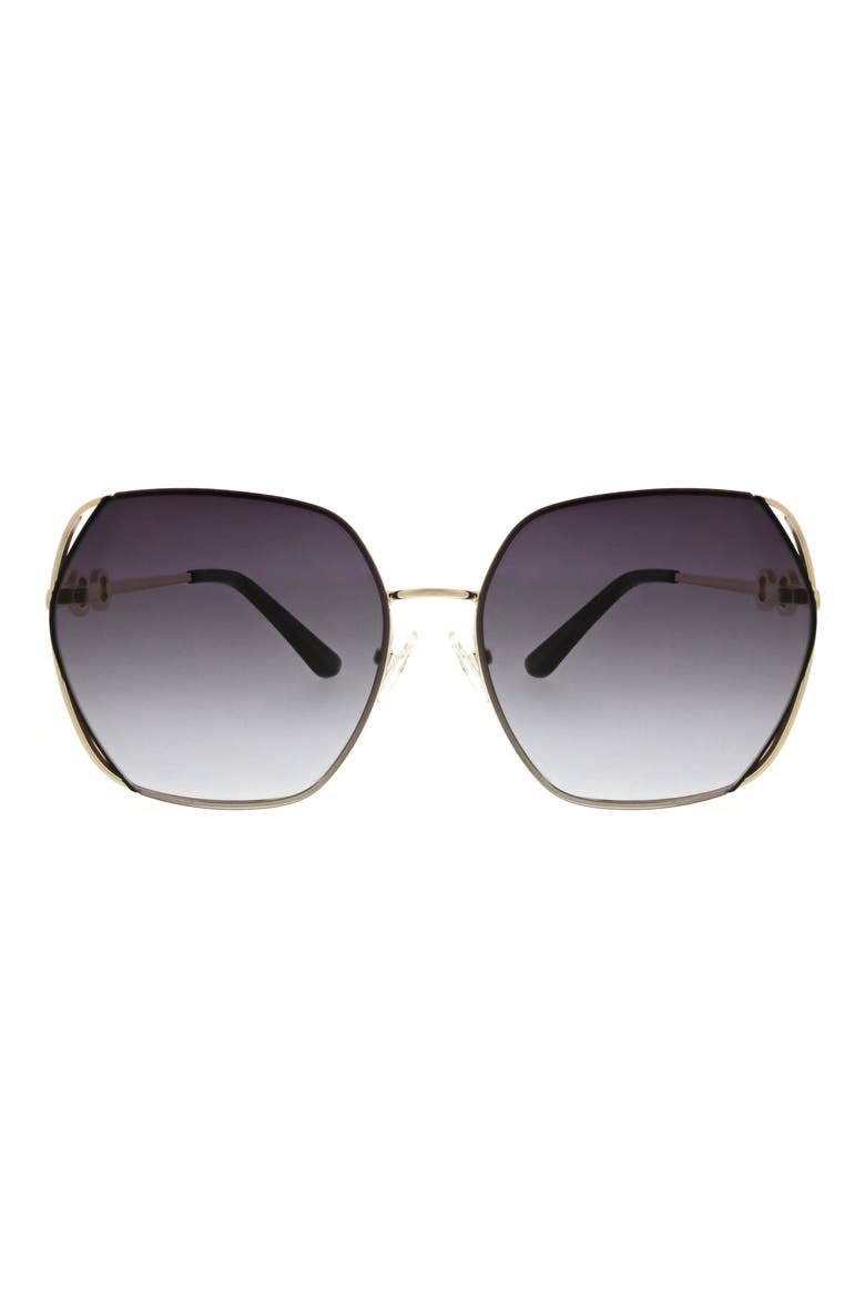 62mm Butterfly Sunglasses, Main, color, GOLD/ BLACK