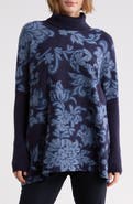 Joseph A Turtleneck Poncho Sweater