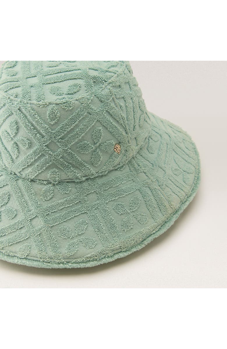 Helen Kaminski Cintia Jacquard Terry Bucket Hat, Alternate, color, Seaglass