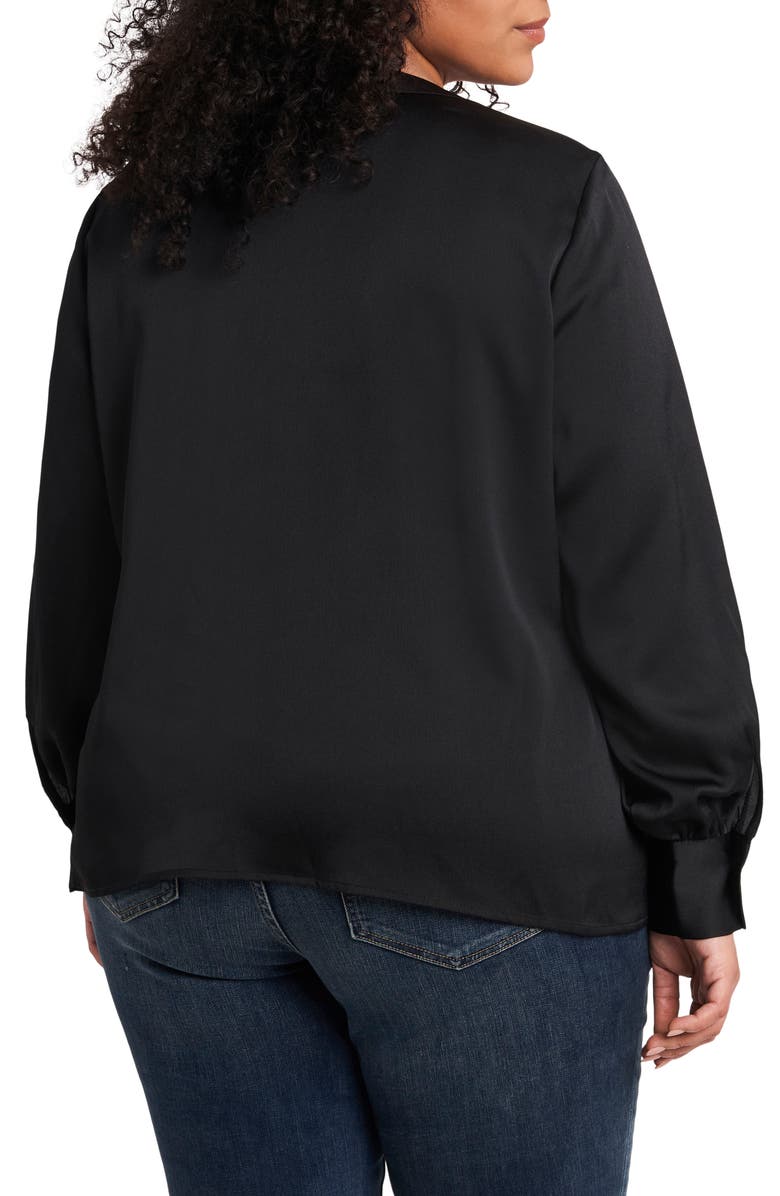 Vince Camuto Wrap Front Long Sleeve Blouse, Alternate, color, 