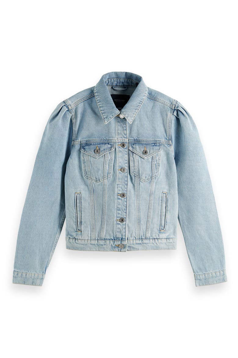 Amsterdam Blauw Organic Cotton Denim Trucker Jacket, Alternate, color, POWDER BLUE