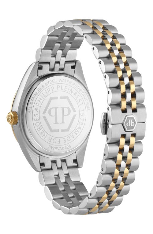 Philipp Plein Date Superlative Crystal Watch In Green/gold