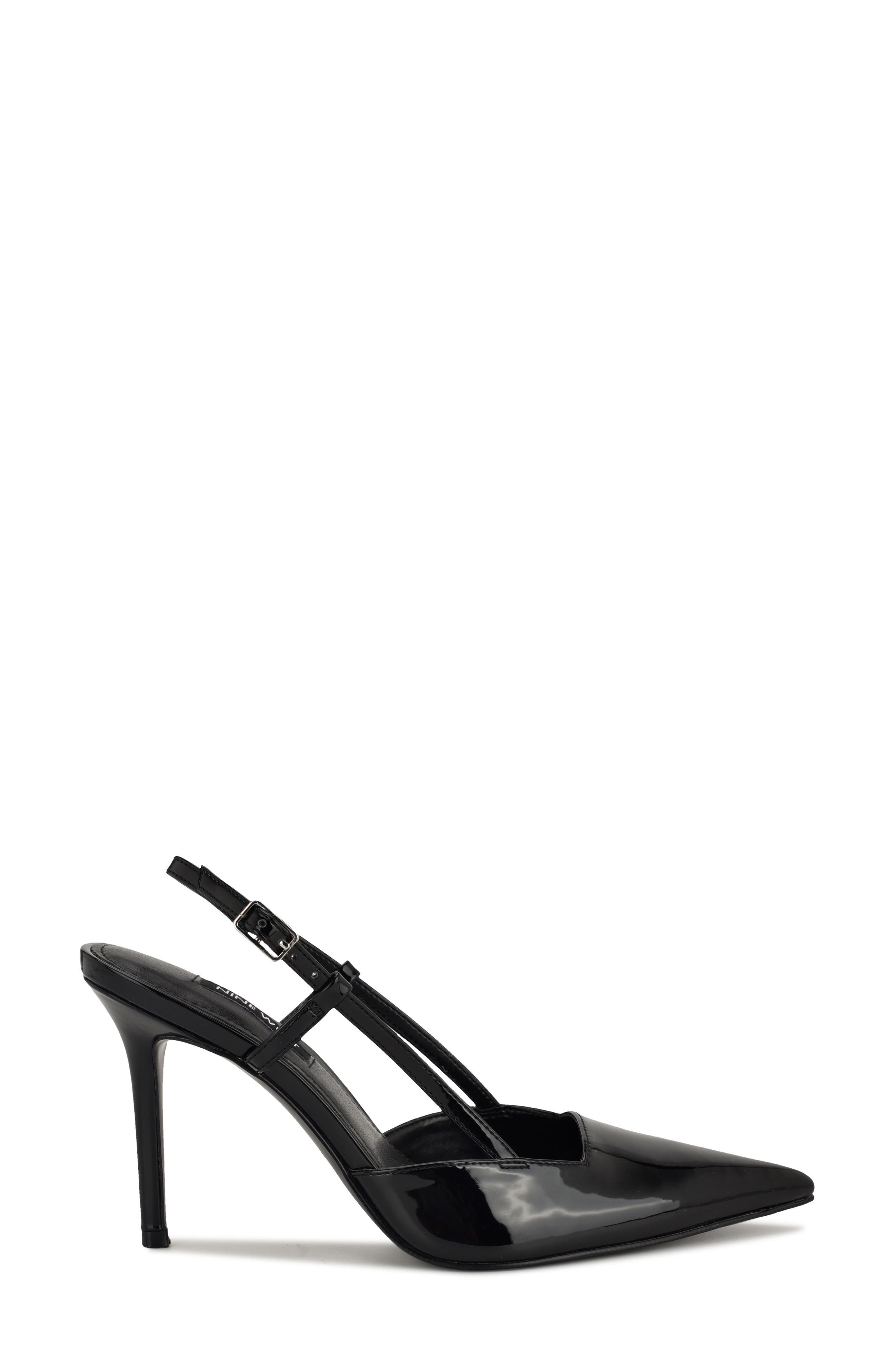 Nine West Mianda Pointed Toe Slingback Pump, Alternate, color, Black