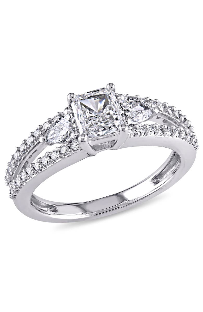 Julianna B. Diamond 3-Stone Split Shank Ring 14k, Main, color, 14K White Gold