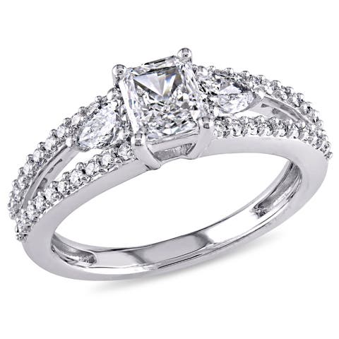 Diamond 3-Stone Split Shank Ring 14k