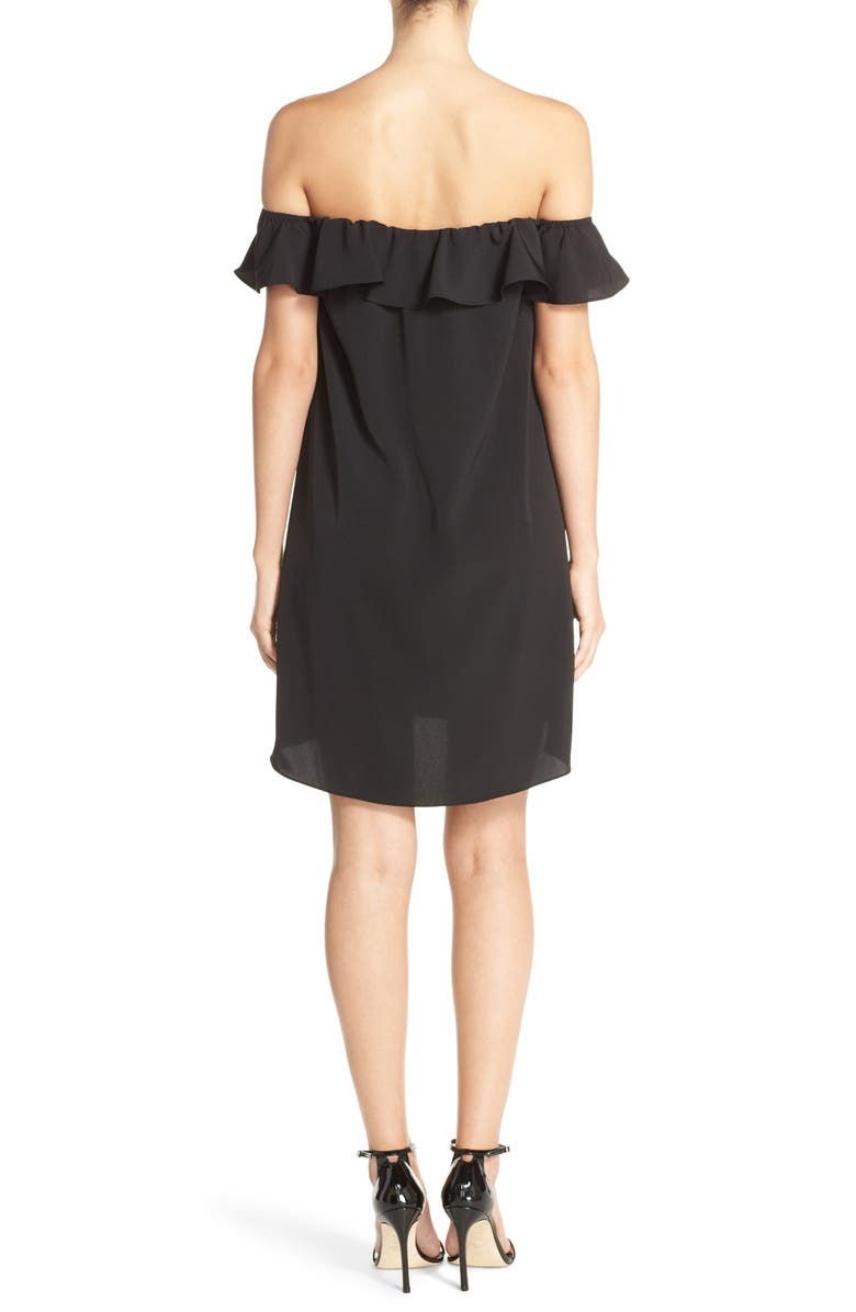 A by Amanda 'Joanna' Ruffle Off-the-Shoulder Shift Dress, Alternate, color, 
