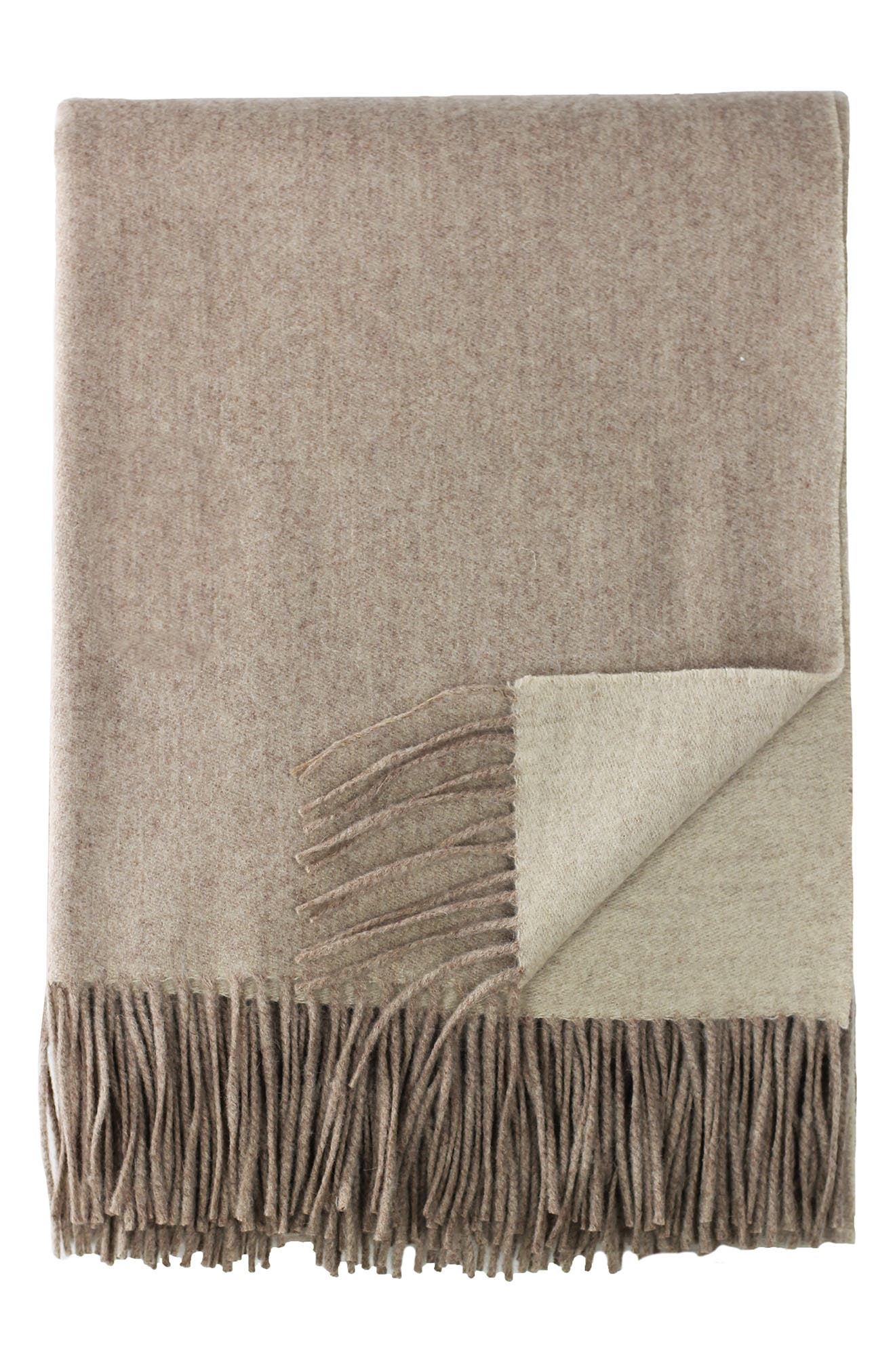 MELANGE HOME Australian Merino Wool Reverse Throw Blanket