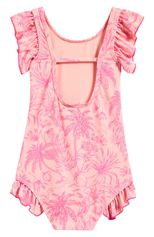 Shop Boardies Kids' Peach Please Ruffle One-piece Swimsuit
