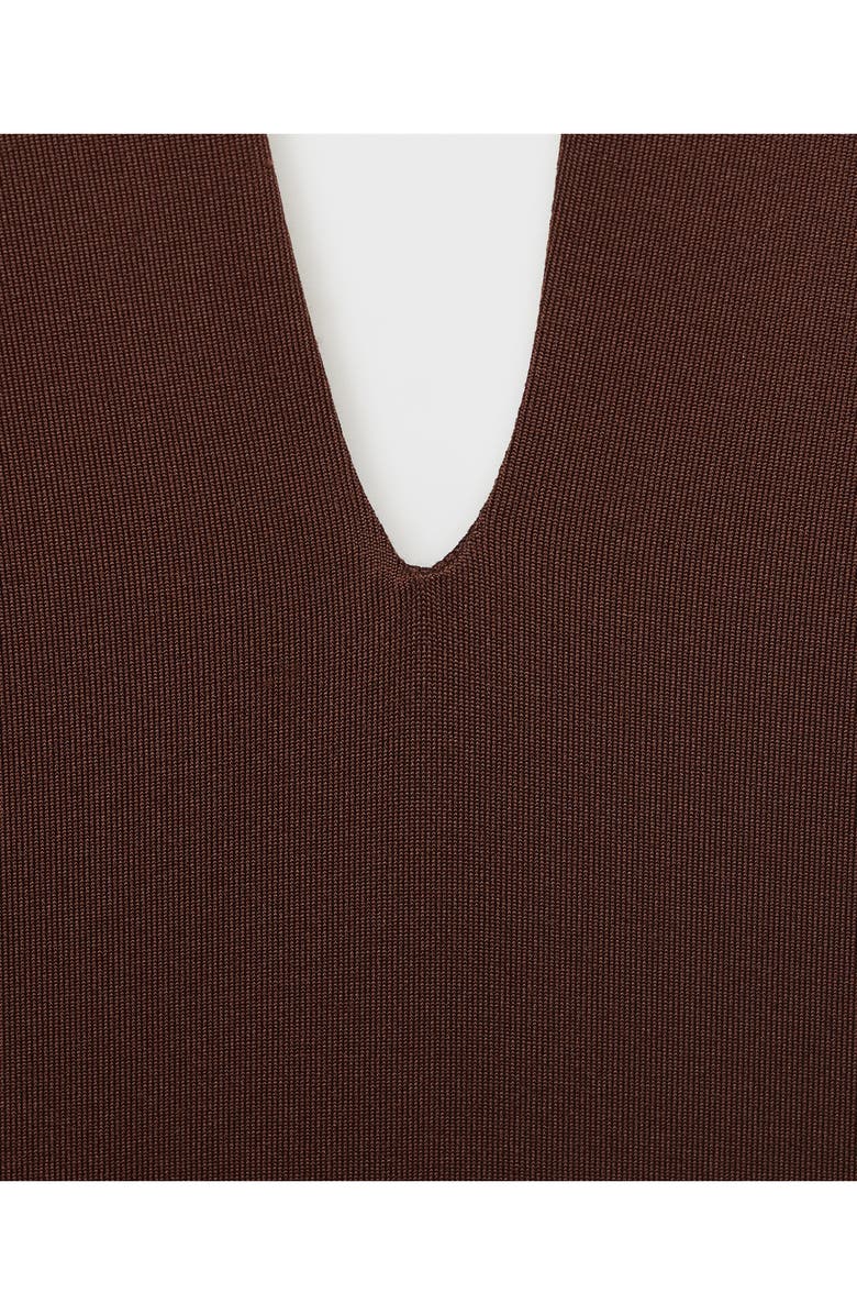 MANGO Halter Neck Bodysuit, Alternate, color, Chocolate