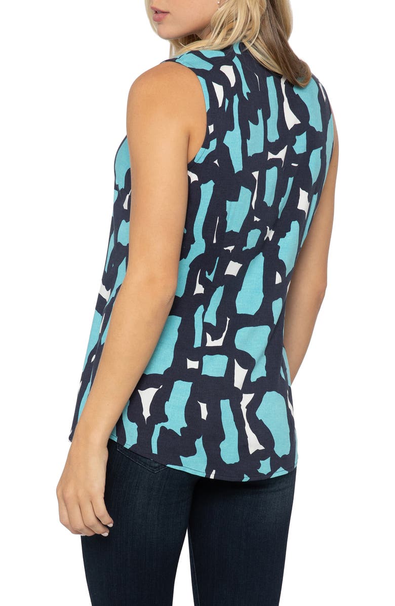 NIC+ZOE Vivid Giraffe Print Sleeveless Blouse, Alternate, color, 