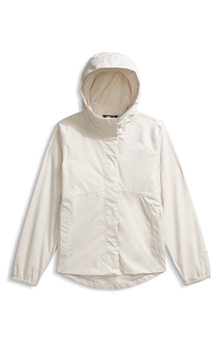 The North Face Kids' Antora Waterproof Rain Jacket, Main, color, White Dune/ White Dune