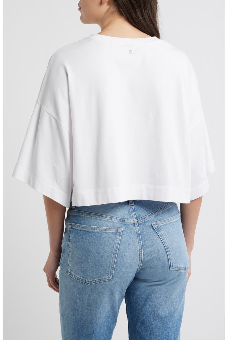 Ephilas Eyelet Cotton Jersey Top, Alternate, color, WHITE