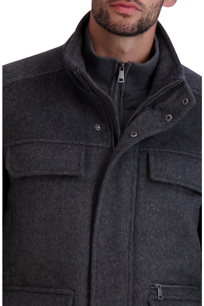 Wool Blend Field Coat, Alternate, color, GREY