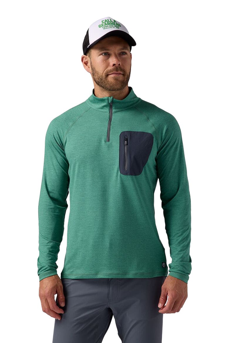 Destination 1/4-Zip Top - Men's, Alternate, color, Gearhead Green