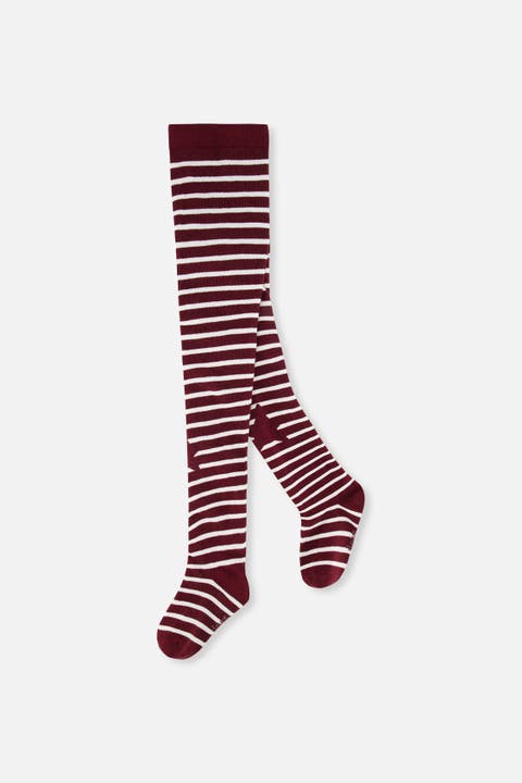 Knit Striped Star Knee Stretch Tights