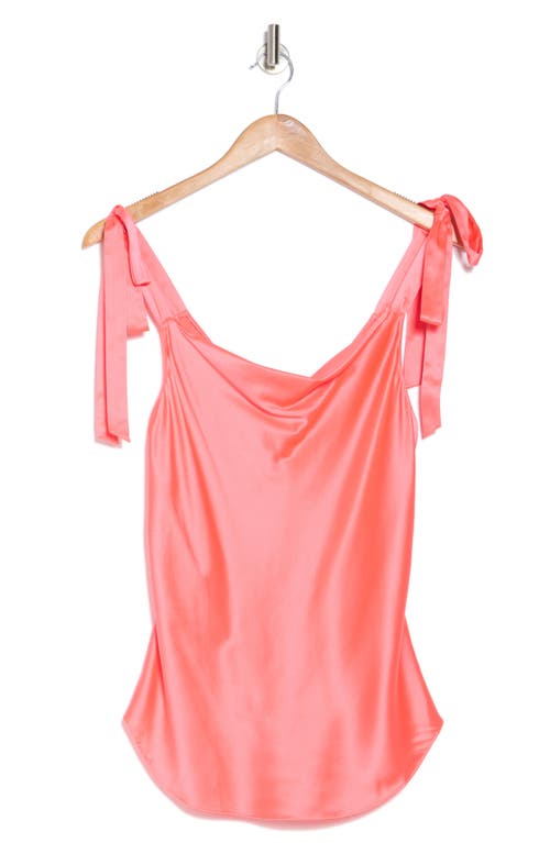 Cinq À Sept Shoulder Tied Marta Cami In Neon Coral