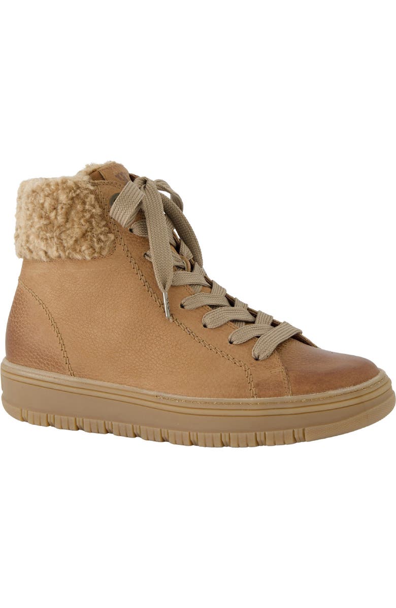 Paul Green Cambria High Top Sneaker, Main, color, Tan Grained Nubuck