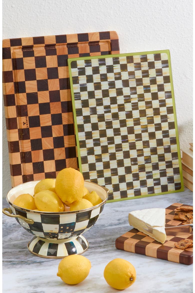 Courtly Check Large Colander, Alternate, color, BLACK/ WHITE