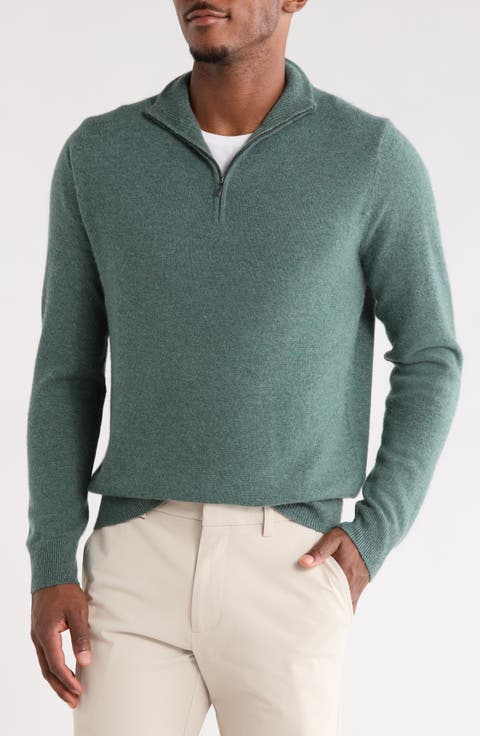 Cashmere Quarter Zip Sweater