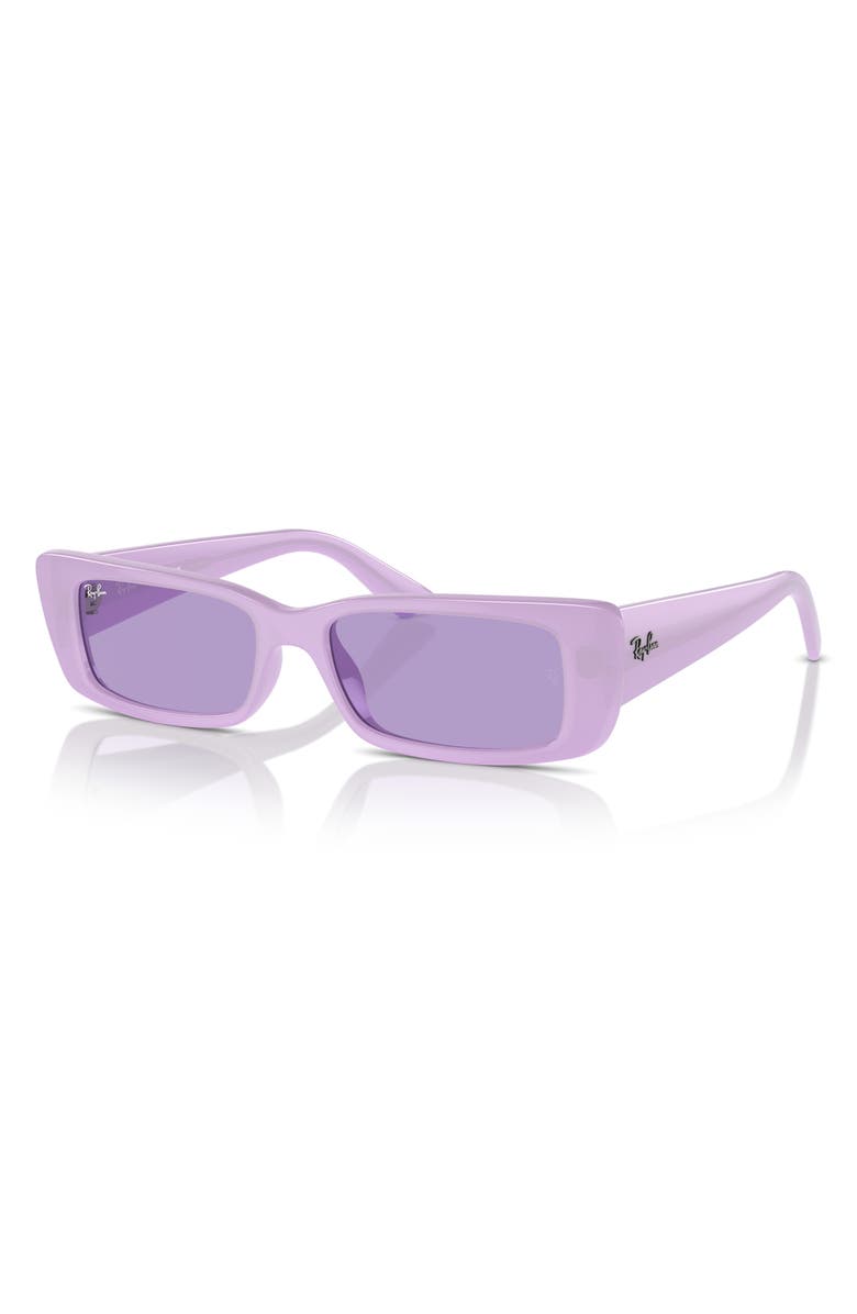 Ray-Ban Teru 54mm Rectangular Sunglasses, Alternate, color, Violet