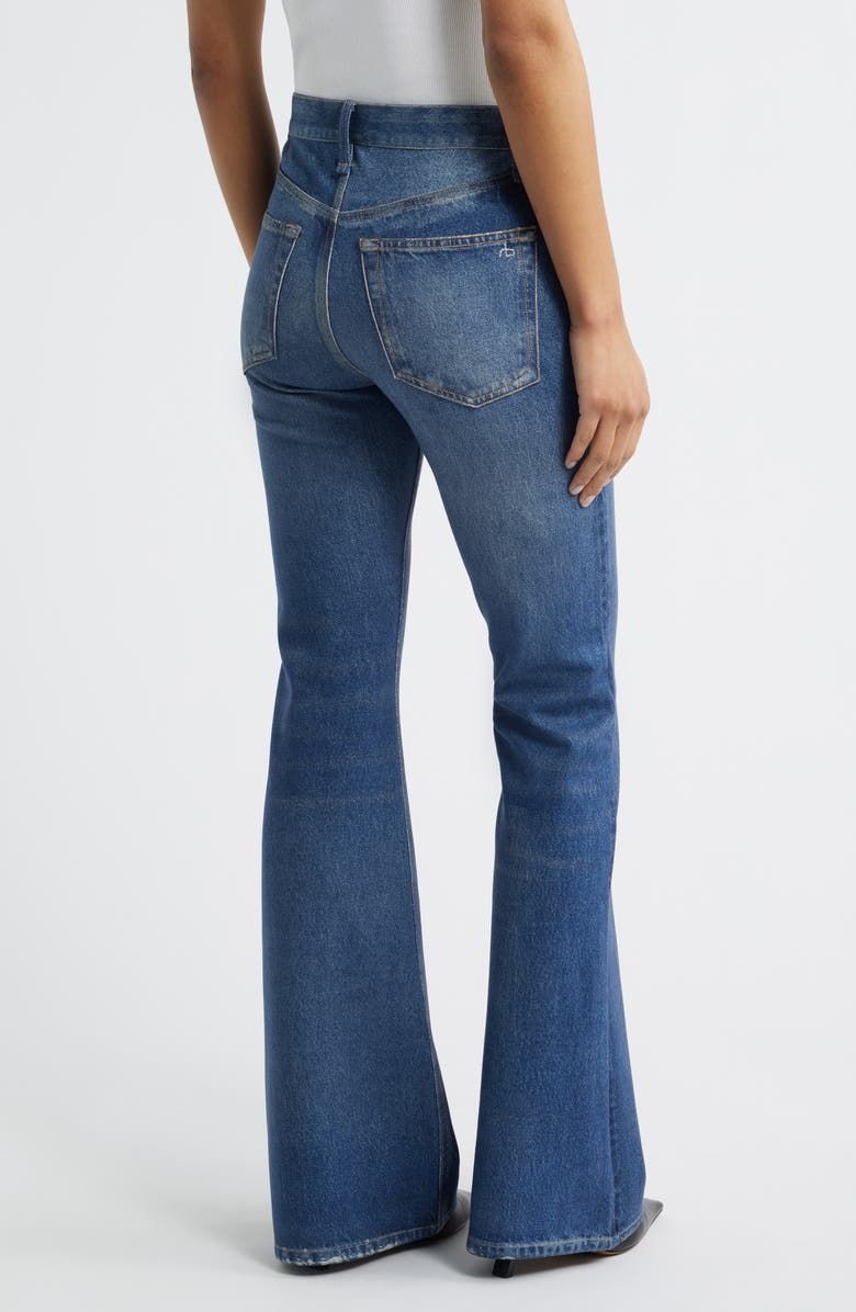rag & bone rb Miramar Ponte Dahlia Mid Rise Flare Jeans, Alternate, color, 