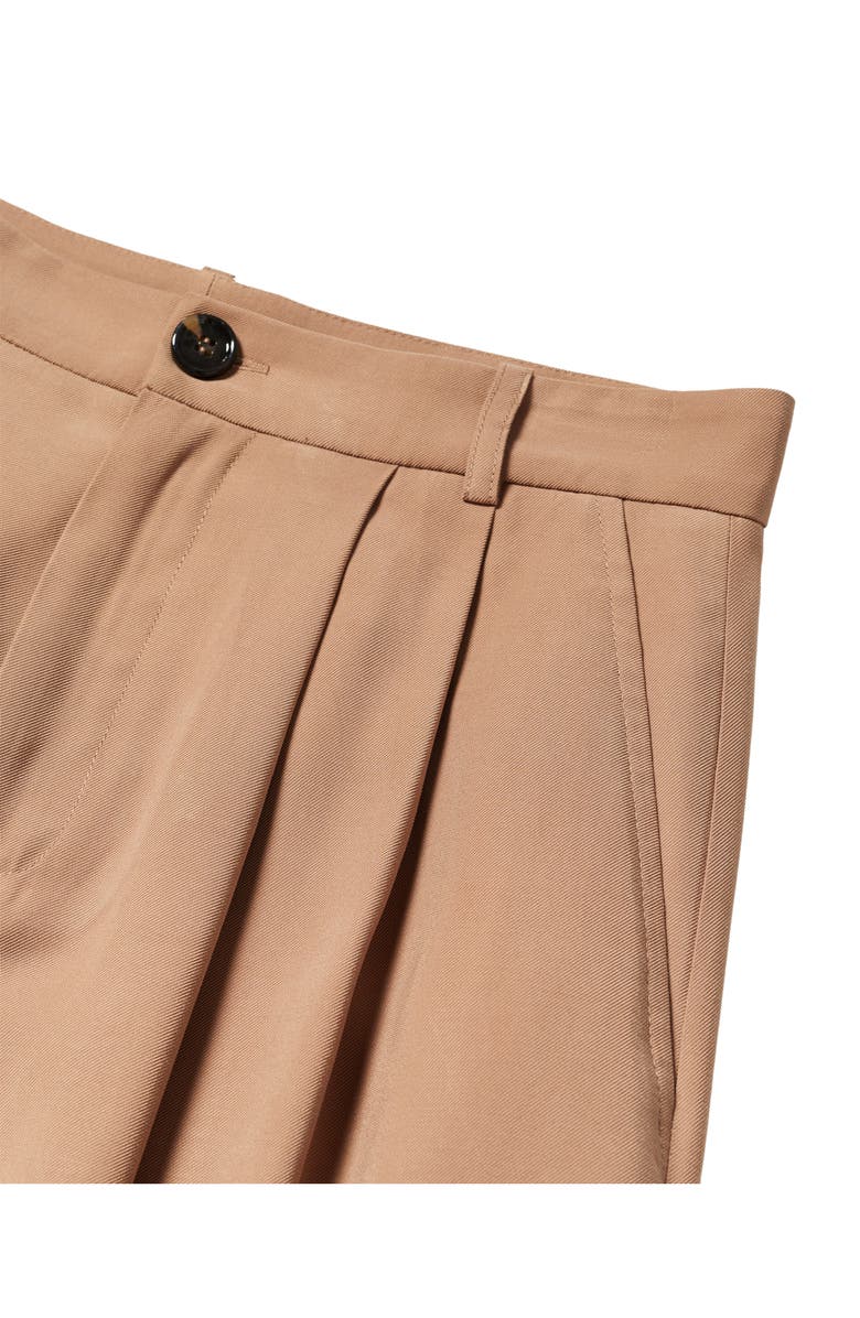 MANGO Pleated Wide Leg Pants, Alternate, color,