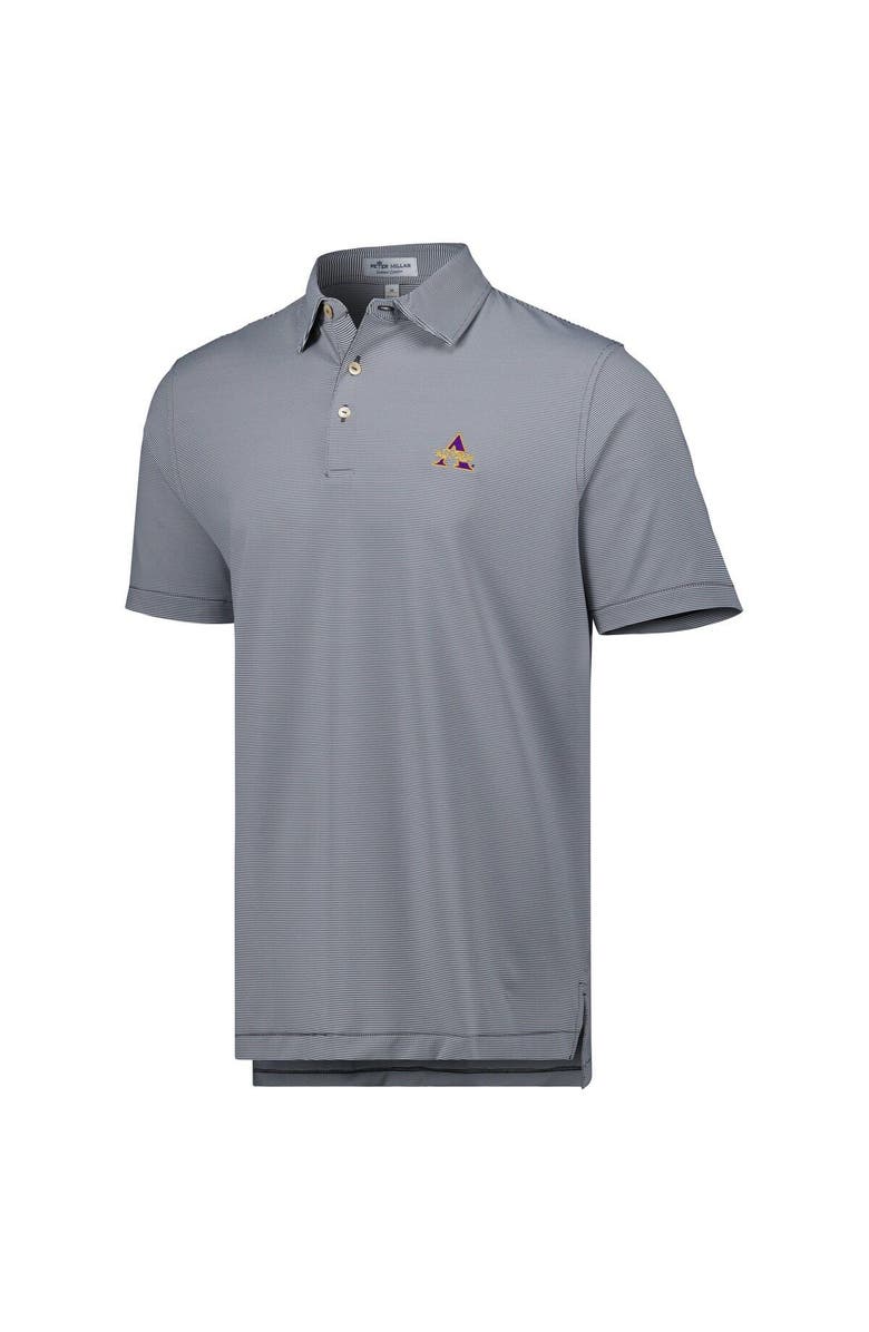 Peter Millar Men's Peter Millar Gray Alcorn State Braves Jubilee Striped Performance Jersey Polo, Alternate, color, Gray