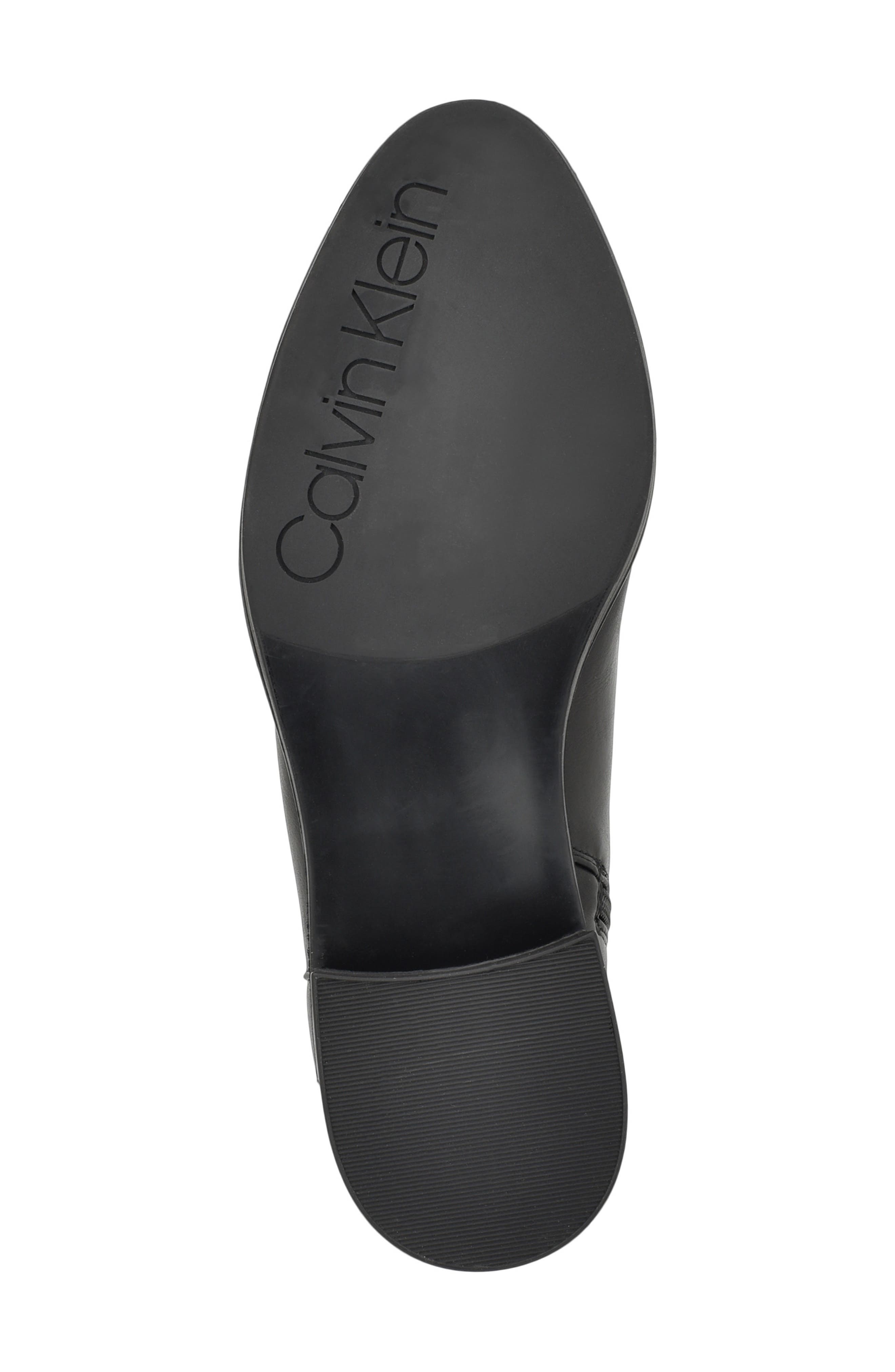 Calvin Klein Buckle Strap Bootie, Alternate, color, Black