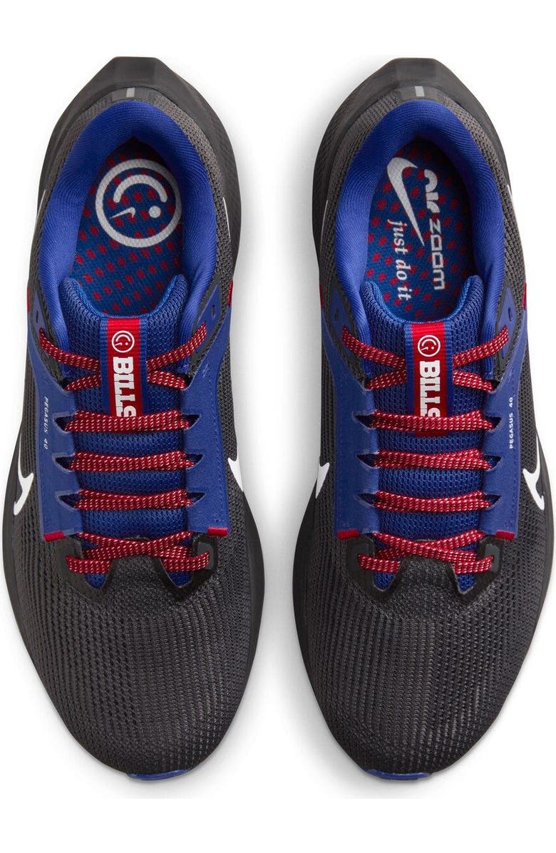 Nike Unisex Nike Anthracite Buffalo Bills Zoom Pegasus 40 Running Shoe, Alternate, color,