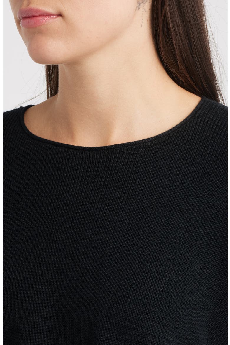 Crewneck Wool Sweater, Alternate, color, BLACK