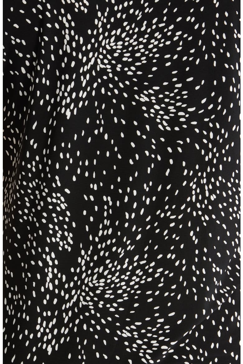 Swirling Dot Print Tulip Sleeve Top, Alternate, color, ANNE BLACK/ WHITE DOVE