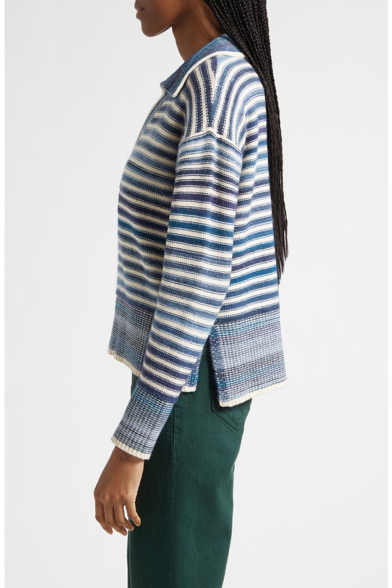Koko Stripe Cotton & Wool Blend Sweater, Alternate, color, NAVY MULTI