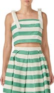 English Factory Bold Stripe Tie Strap Crop Tank