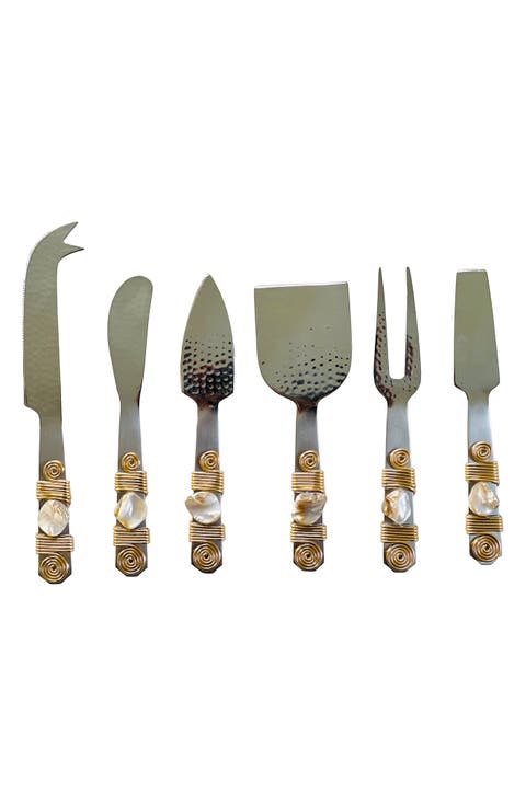 Mother Of Pearl Cheese Knives Set