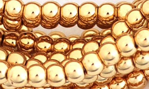 Panacea Set Of 10 Beaded Stretch Bracelets In Gold