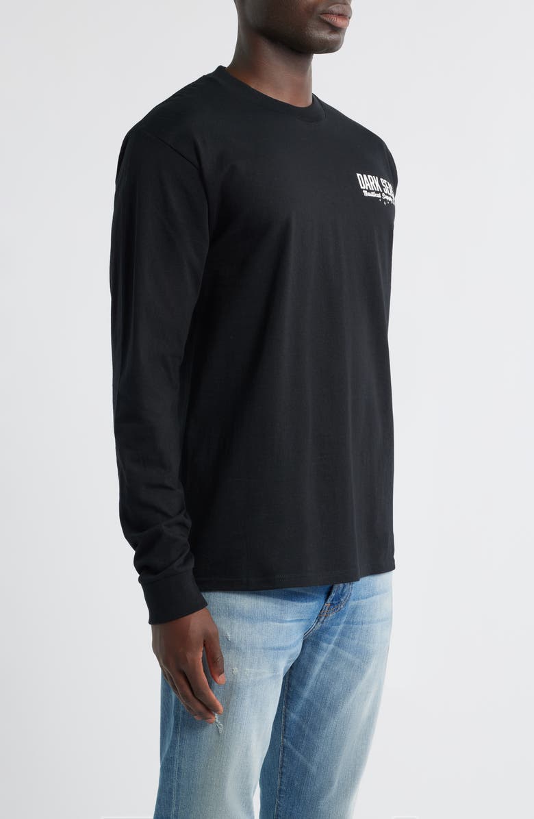 DARK SEAS Nite Flyer Long Sleeve Graphic T-Shirt, Alternate, color, Black